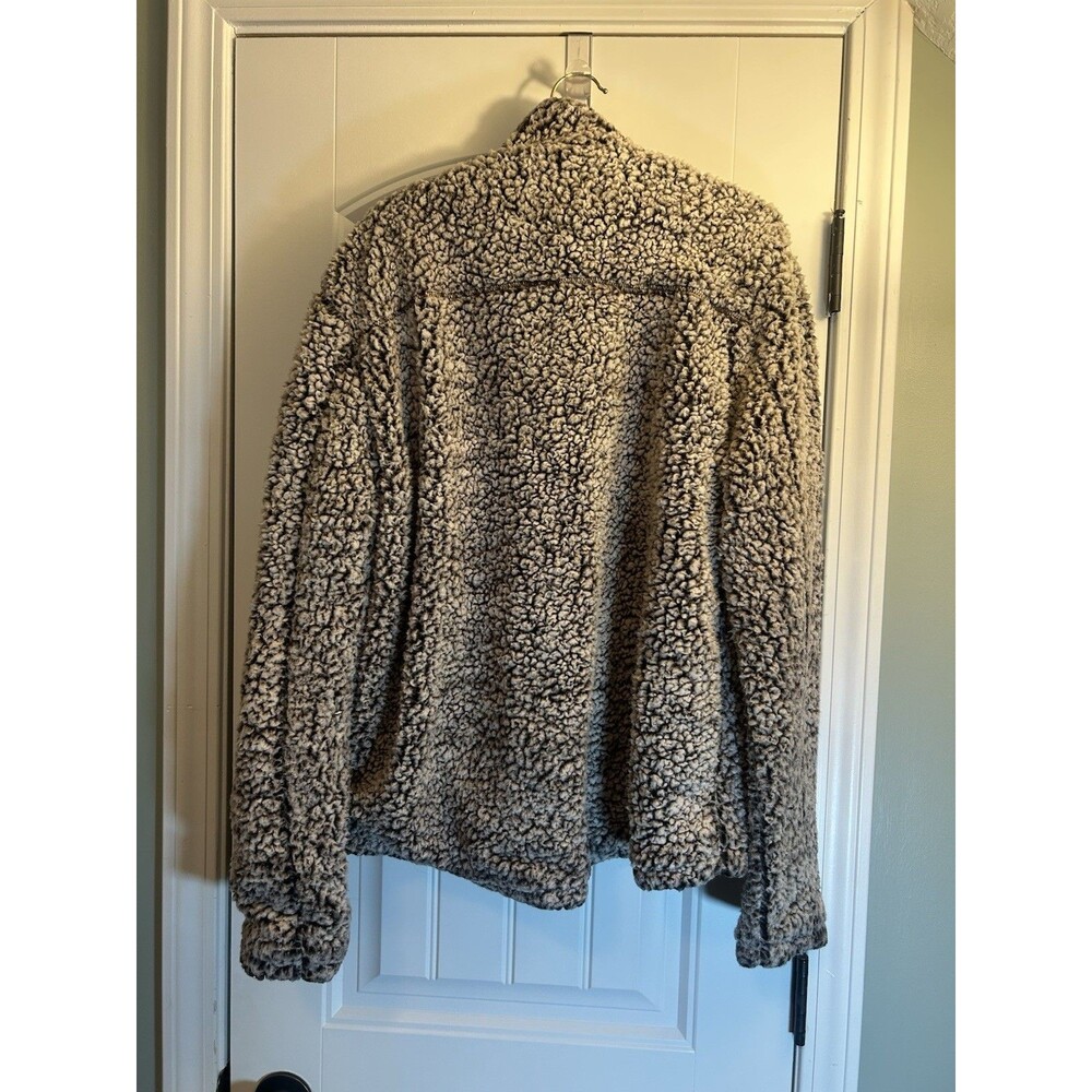 Altered State Brown Bear Sherpa Fleece Jacket Womens Large Zip Front Cozy L - Picture 3 of 16